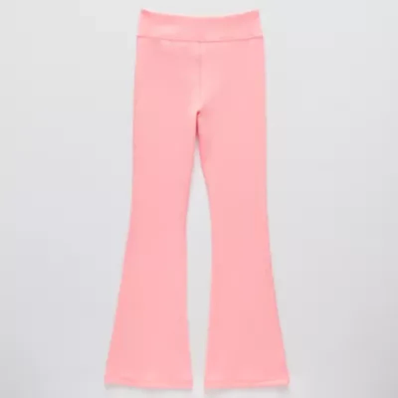 Xersion Rib Little & Big Kid Girls Quick Dry High Rise 26 1/2" Active Flare Full Length Leggings