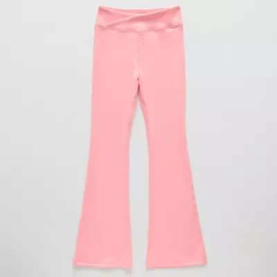 Xersion Rib Little & Big Kid Girls Quick Dry High Rise 26 1/2" Active Flare Full Length Leggings