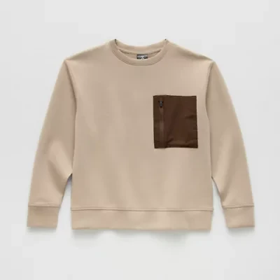Xersion Double-Knit Little & Big Kid Boys Crew Neck Long Sleeve Sweatshirt