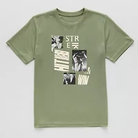 Xersion Performance Little & Big Kid Boys Crew Neck Short Sleeve Regular Fit Graphic T-Shirt