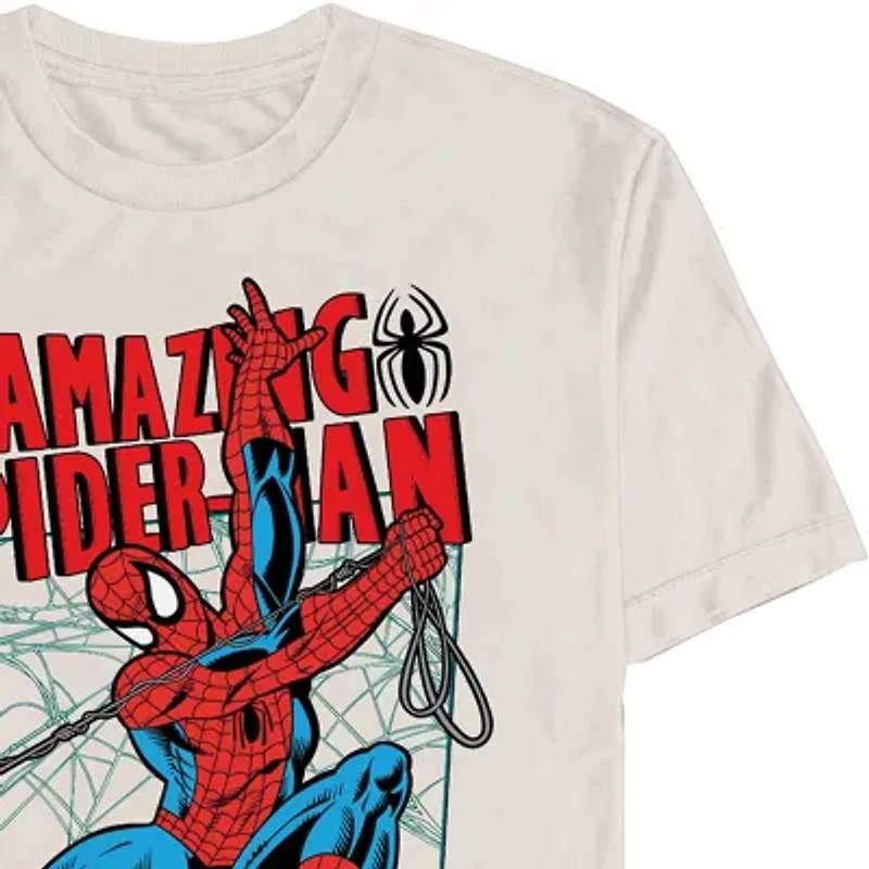 Mens Short Sleeve Spiderman Graphic T-Shirt