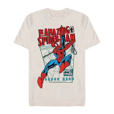 Mens Short Sleeve Spiderman Graphic T-Shirt