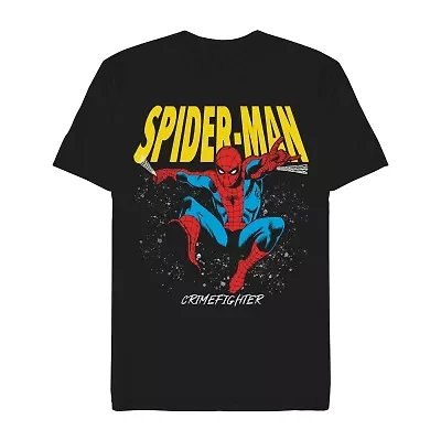 Mens Short Sleeve Spiderman Graphic T-Shirt