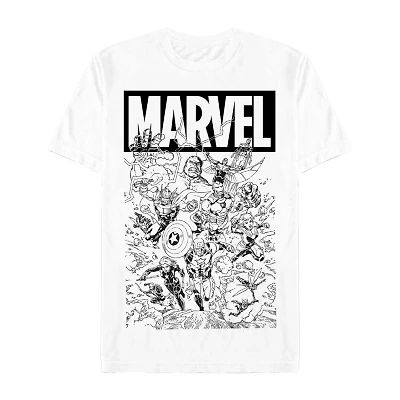 Mens Short Sleeve Marvel Graphic T-Shirt