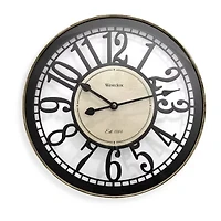 Westclox 12" Bronze Open Arabic Numeral Wall Clock