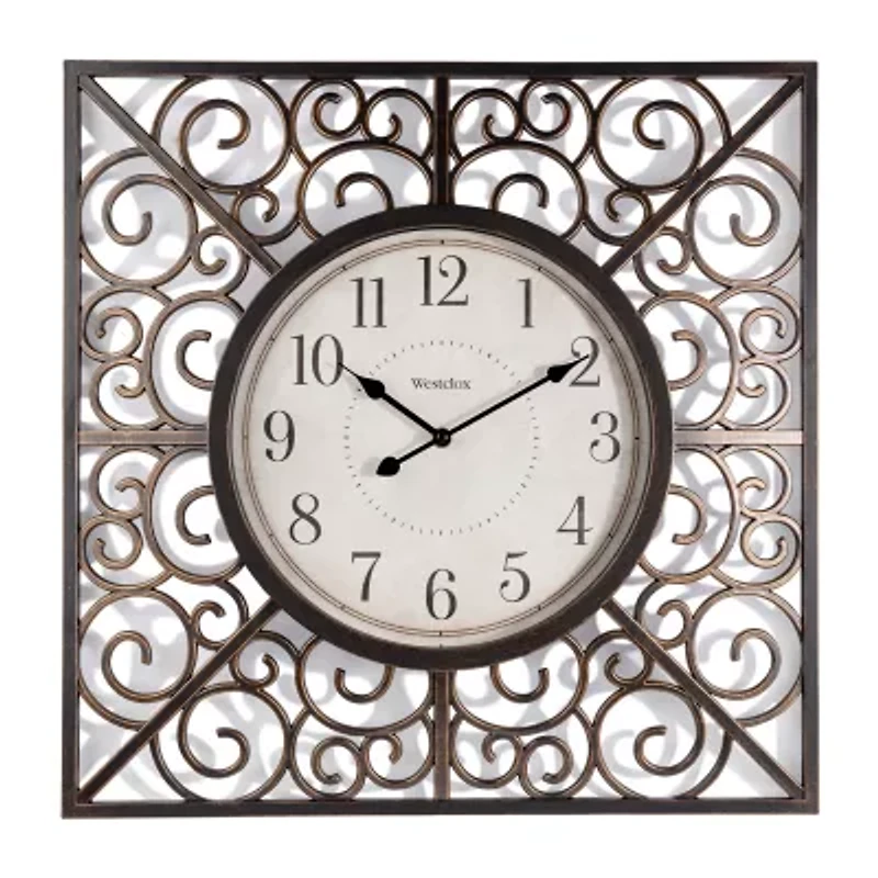 Westclox 20” Stylish Scrolling Detail Wall Clock