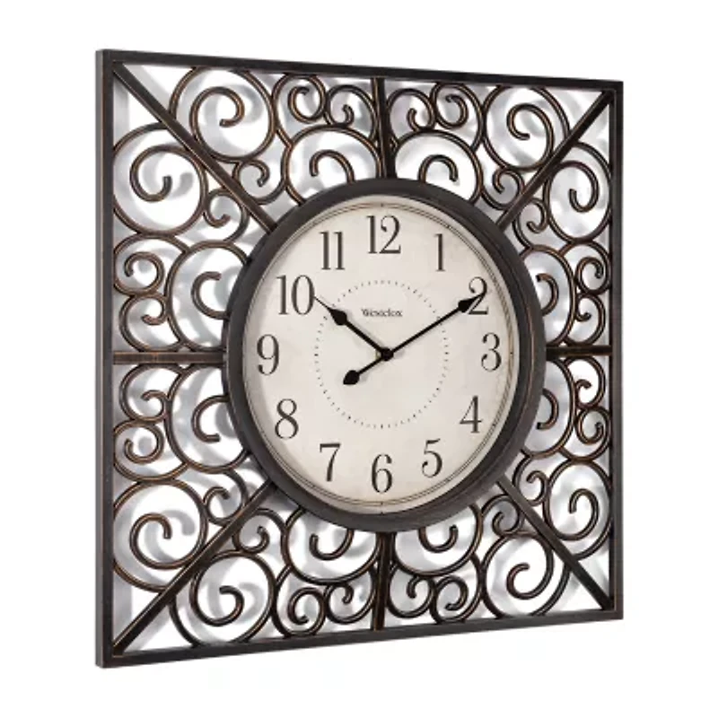 Westclox 20” Stylish Scrolling Detail Wall Clock