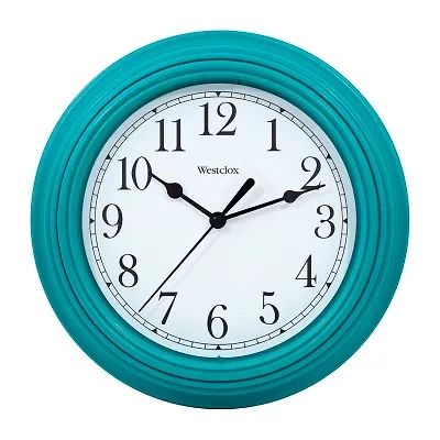 Westclox 9" Teal Round Simplicity Wall Clock
