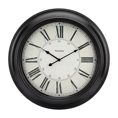 Westclox Round Extra Large Vintage Black Wall Clock