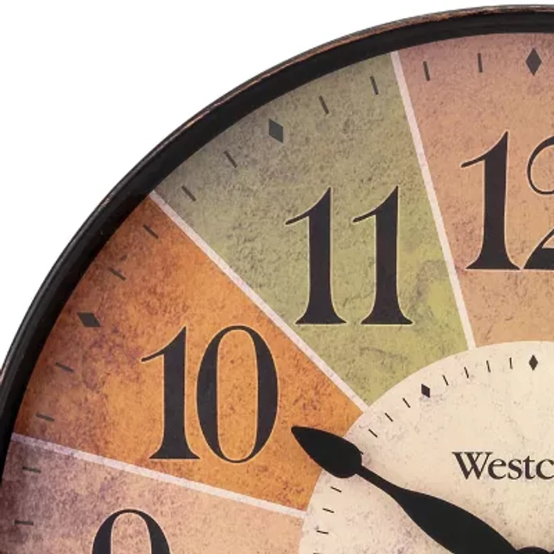 Westclox 12" Round Multi Color Analog Wall Clock