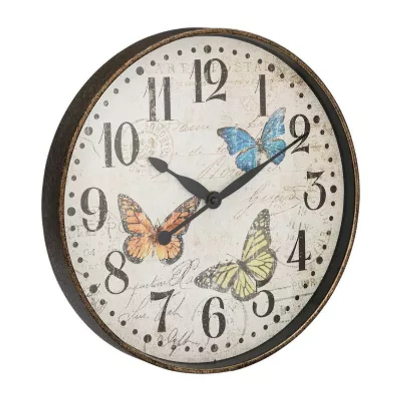 Westclox 12" Round Butterfly Wall Clock