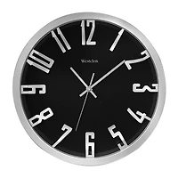 Westclox 12" Modern Silver Color Analog Wall Clock
