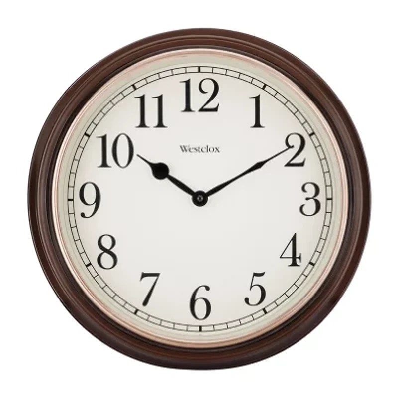 Westclox 15.5" Round Woodgrain Wall Clock