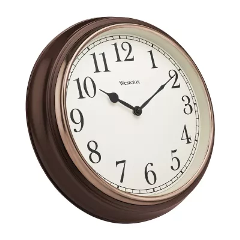 Westclox 15.5" Round Woodgrain Wall Clock