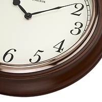 Westclox 15.5" Round Woodgrain Wall Clock