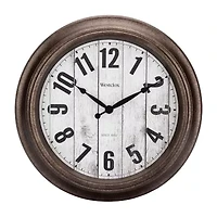 Westclox 15.5" Round Plastic Analog Wall Clock