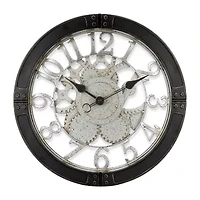 Westclox 16" Bronze Gears Analog Wall Clock