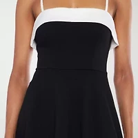 B. Smart Womens Juniors Sleeveless Fit + Flare Dress