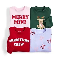 Okie Dokie Baby Girls Round Neck Fleece Long Sleeve Sweatshirt