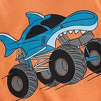 Okie Dokie Toddler & Little Boys Crew Neck Short Sleeve Regular Fit 2-pc. Graphic T-Shirt