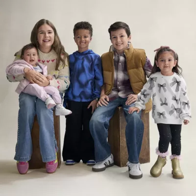 Okie Dokie Toddler & Little Girls Fleece Skinny Full Length Leggings