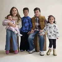 Okie Dokie Toddler & Little Girls Crew Neck Fleece Long Sleeve Sweatshirt