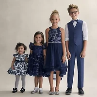 Rare Editions Toddler Girls Short Sleeve Cap Fit + Flare Dress
