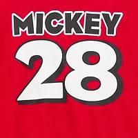 Disney Collection Little & Big Kid Boys Crew Neck Mickey Mouse Short Sleeve Jersey