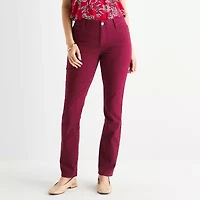 Liz Claiborne Womens Sara Mid Rise Slim Fit, Skinny Leg Jean