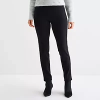 Liz Claiborne Womens Straight Pull-On Pant