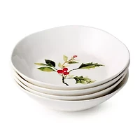 Certified International Holly And Vines 4-pc. Stoneware Pasta Bowl