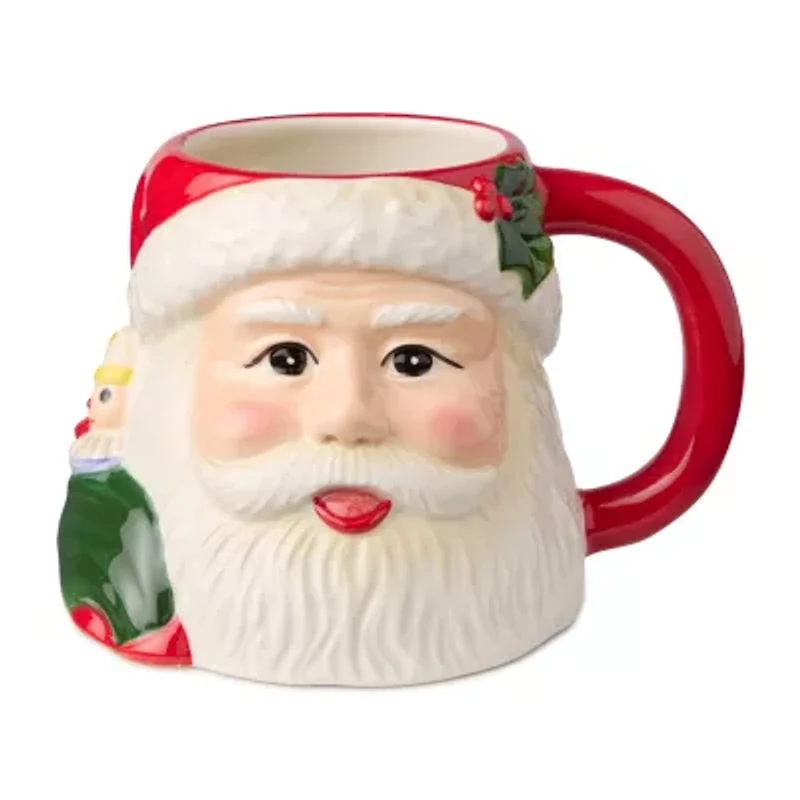 Certified International Santa'S Retro Christmas 4-pc. Holiday Coffee Mug