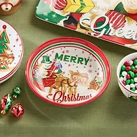 Certified International Santa'S Retro Christmas 4-pc. Ceramic Soup Bowl