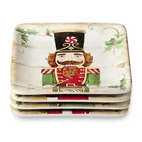Certified International Nutcracker Parade 4-pc. Ceramic Appetizer Plate
