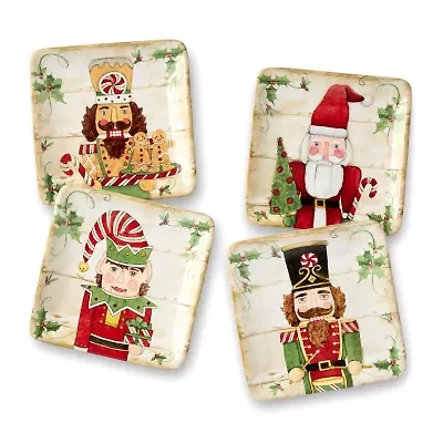 Certified International Nutcracker Parade 4-pc. Ceramic Appetizer Plate