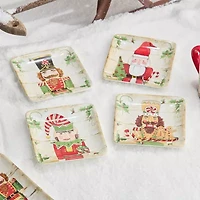 Certified International Nutcracker Parade 4-pc. Ceramic Appetizer Plate