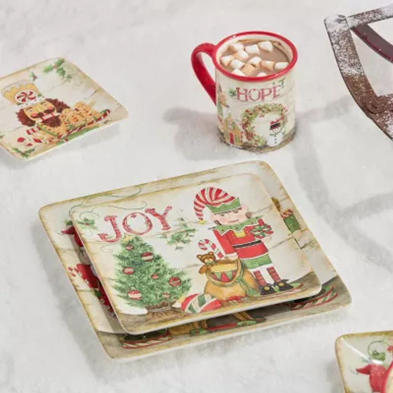 Certified International Nutcracker Parade 4-pc. Ceramic Dessert Plate