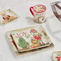Certified International Nutcracker Parade 4-pc. Ceramic Dessert Plate
