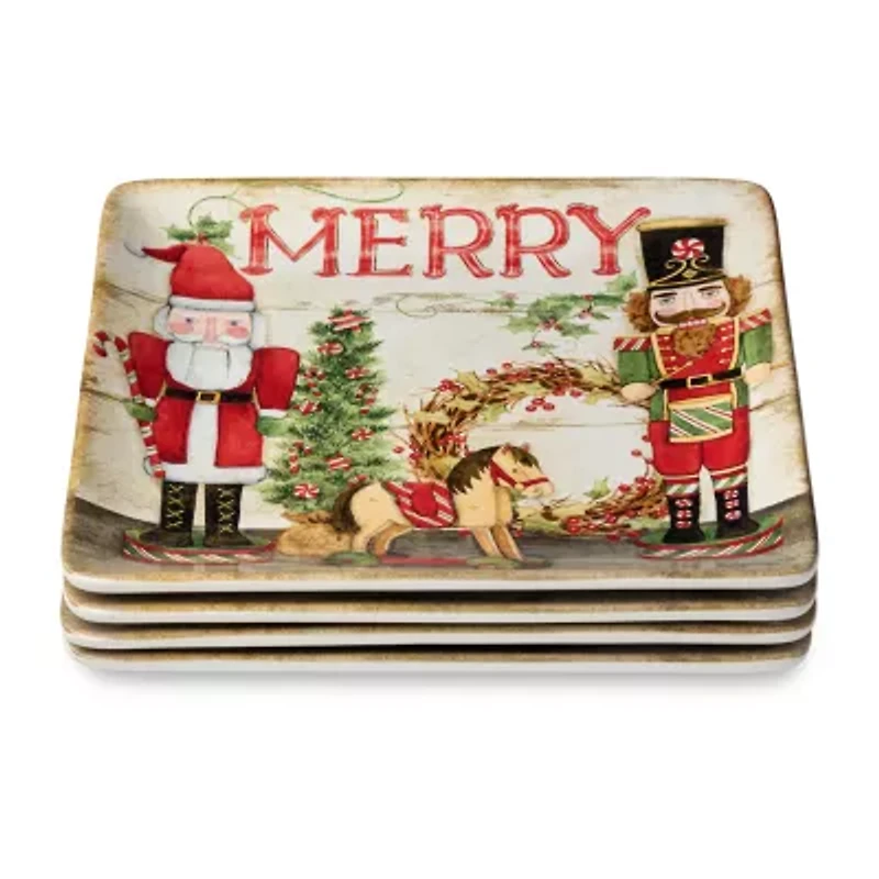 Certified International Nutcracker Parade 4-pc. Ceramic Dinner Plate