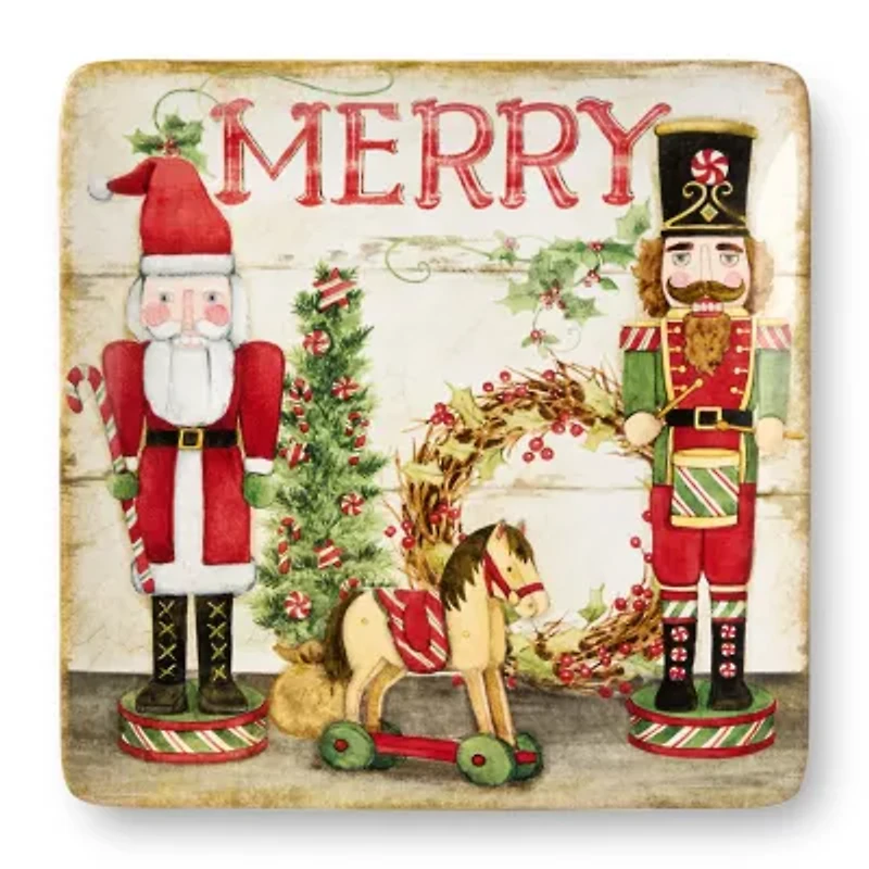 Certified International Nutcracker Parade 4-pc. Ceramic Dinner Plate