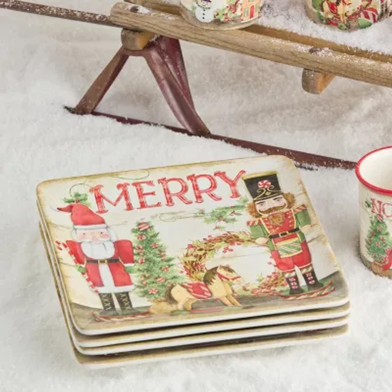 Certified International Nutcracker Parade 4-pc. Ceramic Dinner Plate