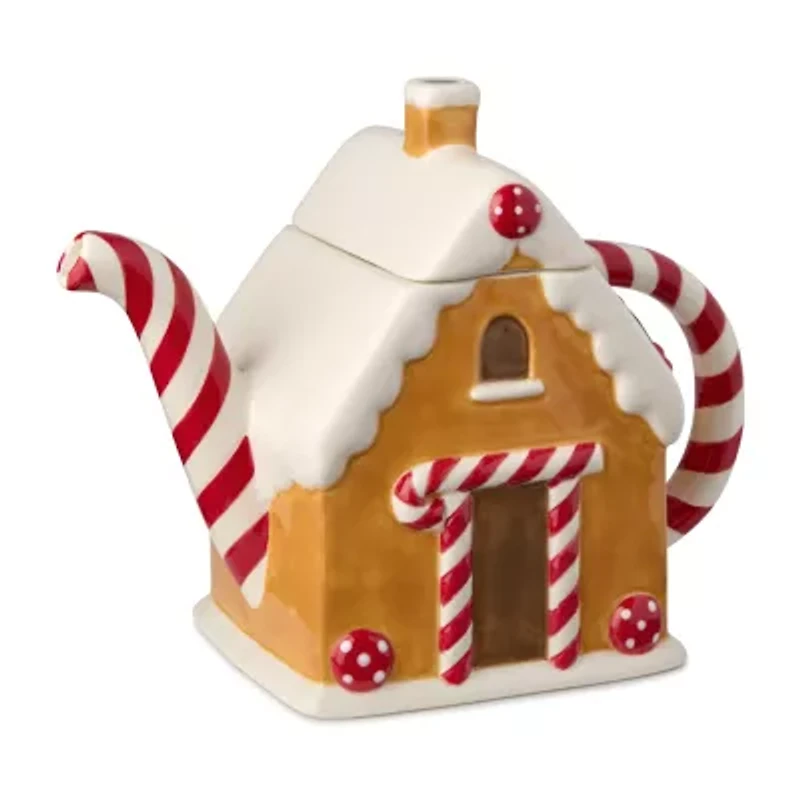 Certified International Santa'S Retro Christmas Ceramic Teapot