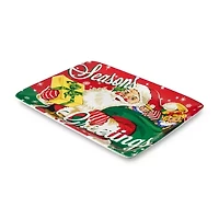 Certified International Santa'S Retro Christmas Ceramic Serving Platter
