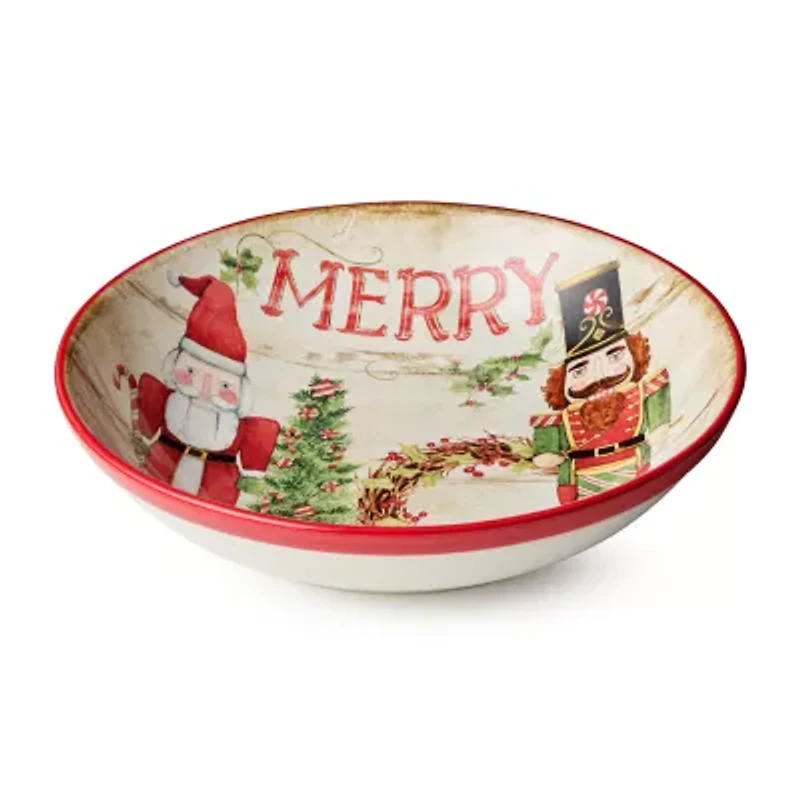 Certified International Nutcracker Parade Ceramic Serving Bowl