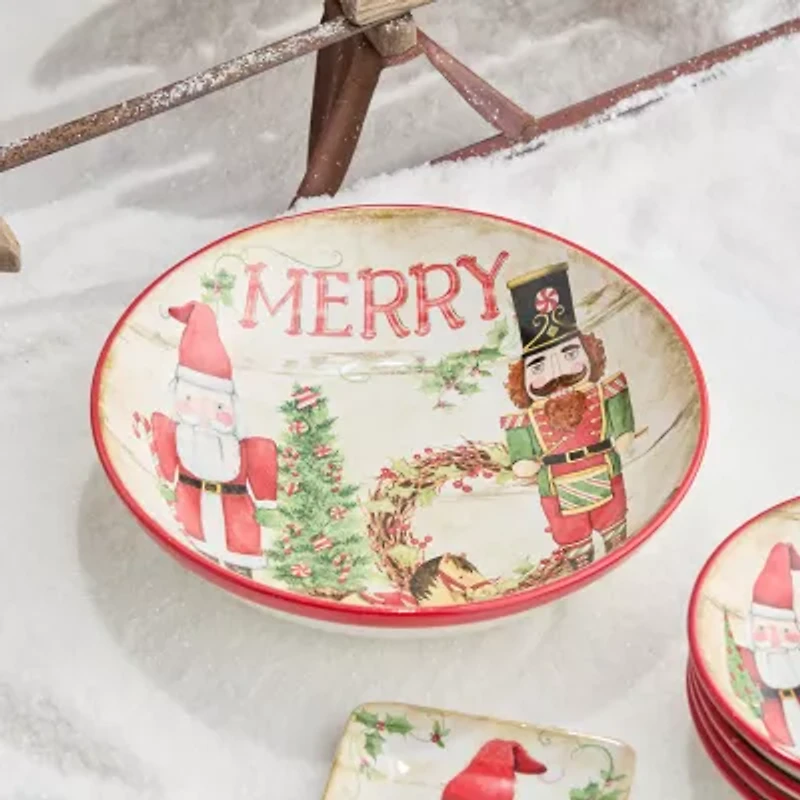 Certified International Nutcracker Parade Ceramic Serving Bowl