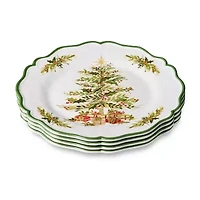 Certified International Holly Tree 4-pc. Melamine Dinner Plate