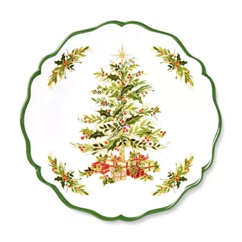 Certified International Holly Tree 4-pc. Melamine Dinner Plate