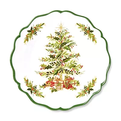 Certified International Holly Tree 4-pc. Melamine Dinner Plate