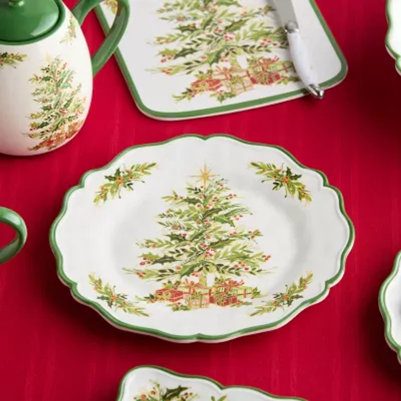Certified International Holly Tree 4-pc. Melamine Dinner Plate