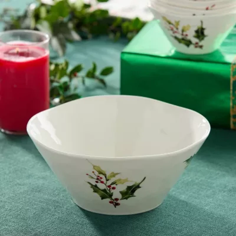 Certified International Holly And Vines Stoneware Serving Bowl